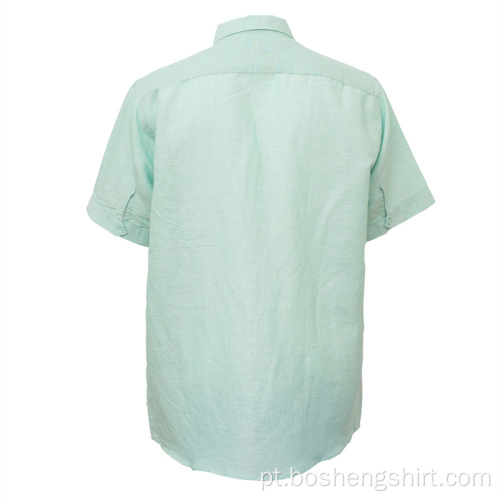 Camisa casual masculina estampada de algodão respirável de alta qualidade